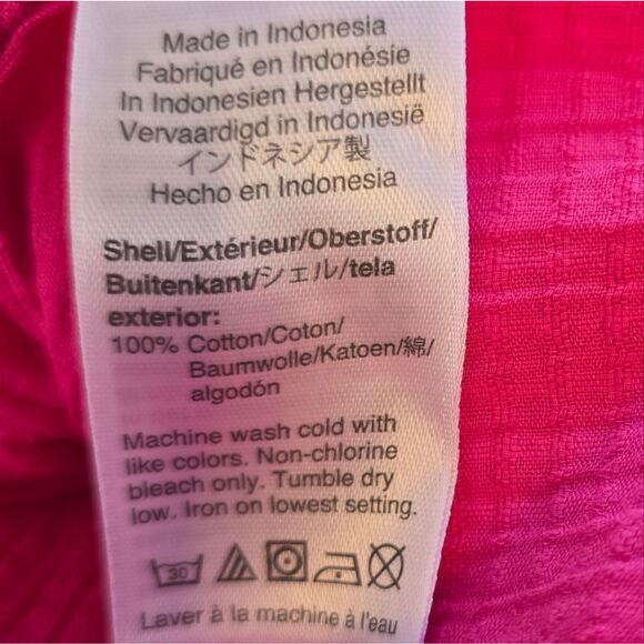 MS J.Crew Strapless Bow Front Cover Up Dress NWT Women Sze XS Neon Flamingo Pink - Picture 10 of 10